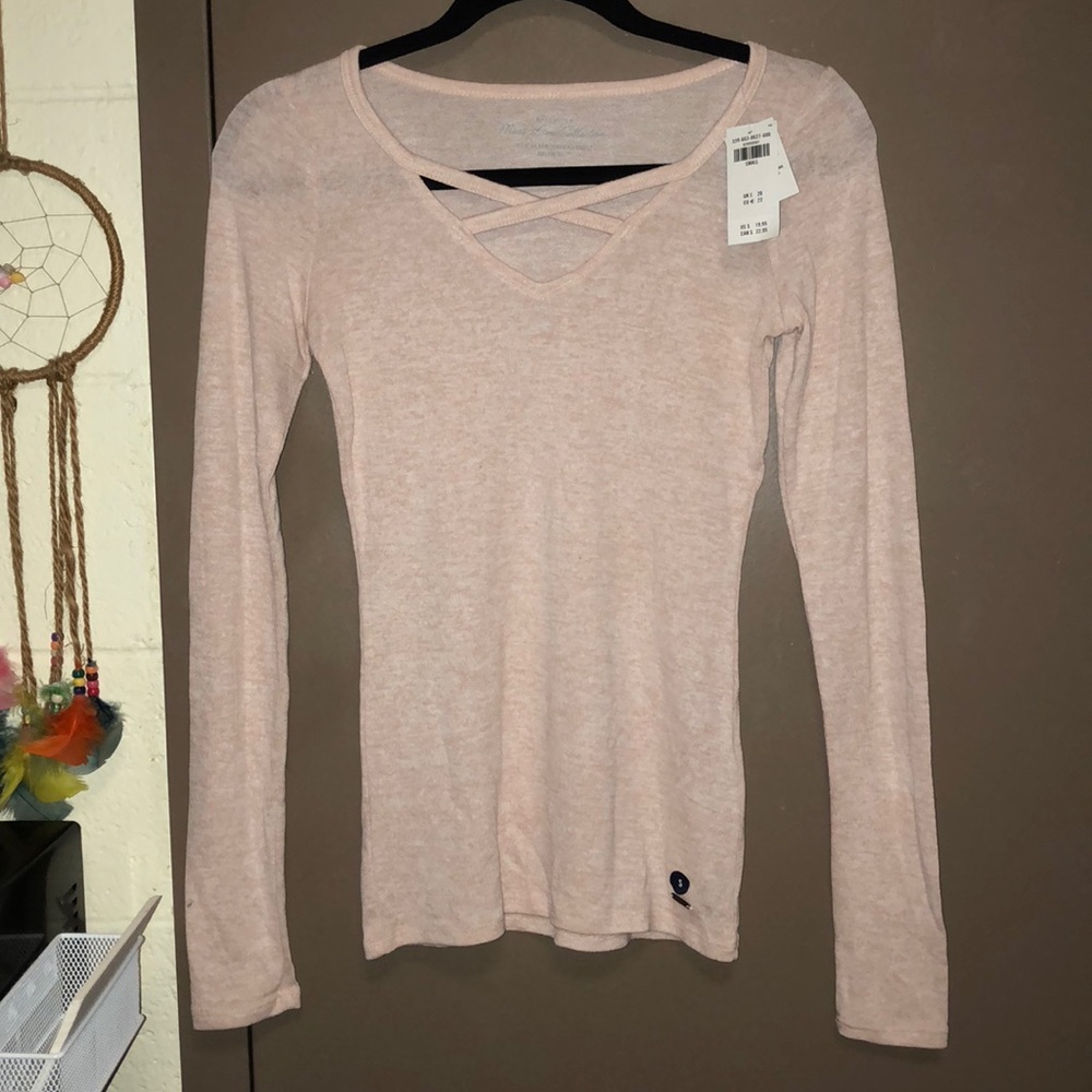 Hollister criss-cross shirt